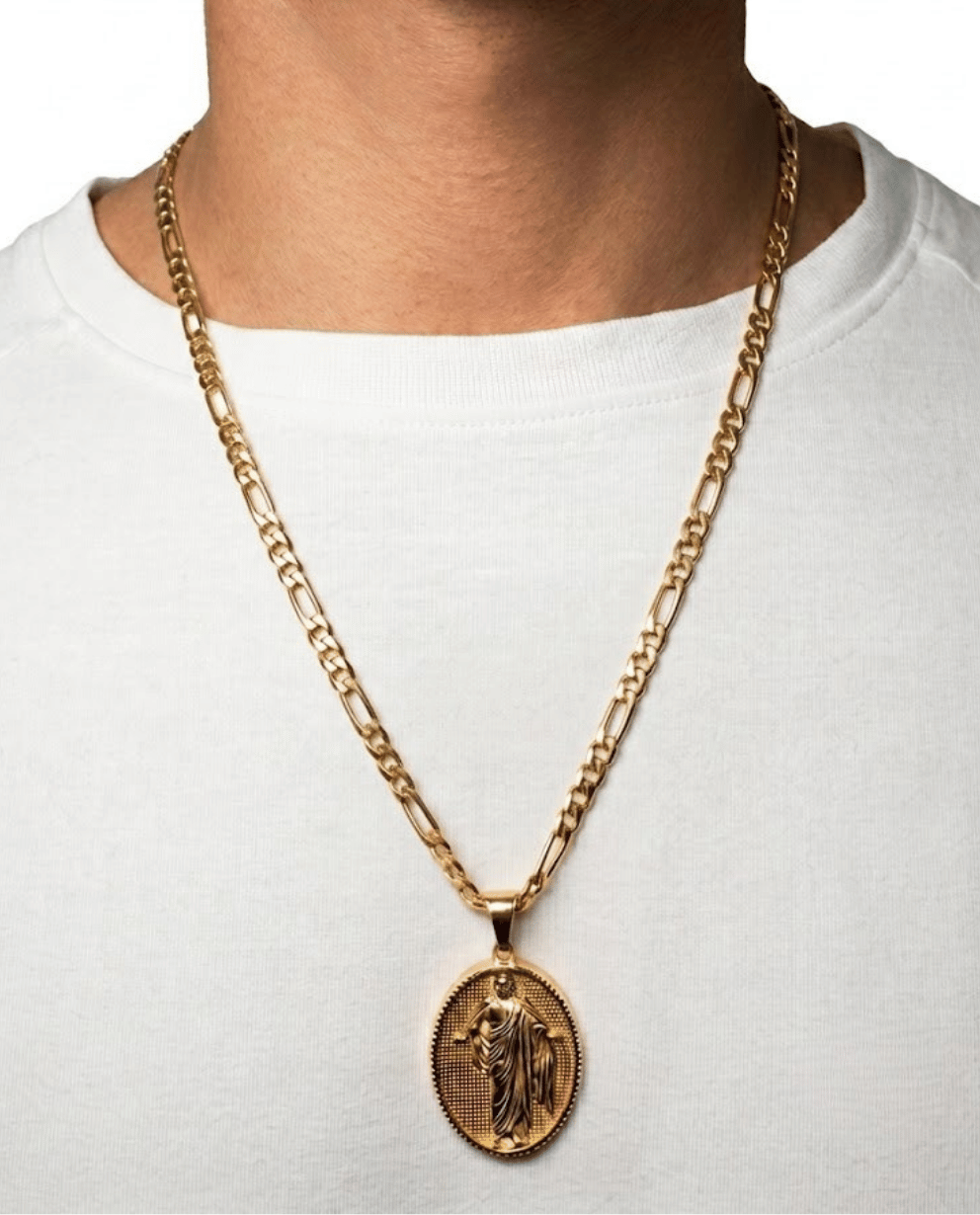 Combo Cadena Cartier 6MM + Dije Jesús Resucitado