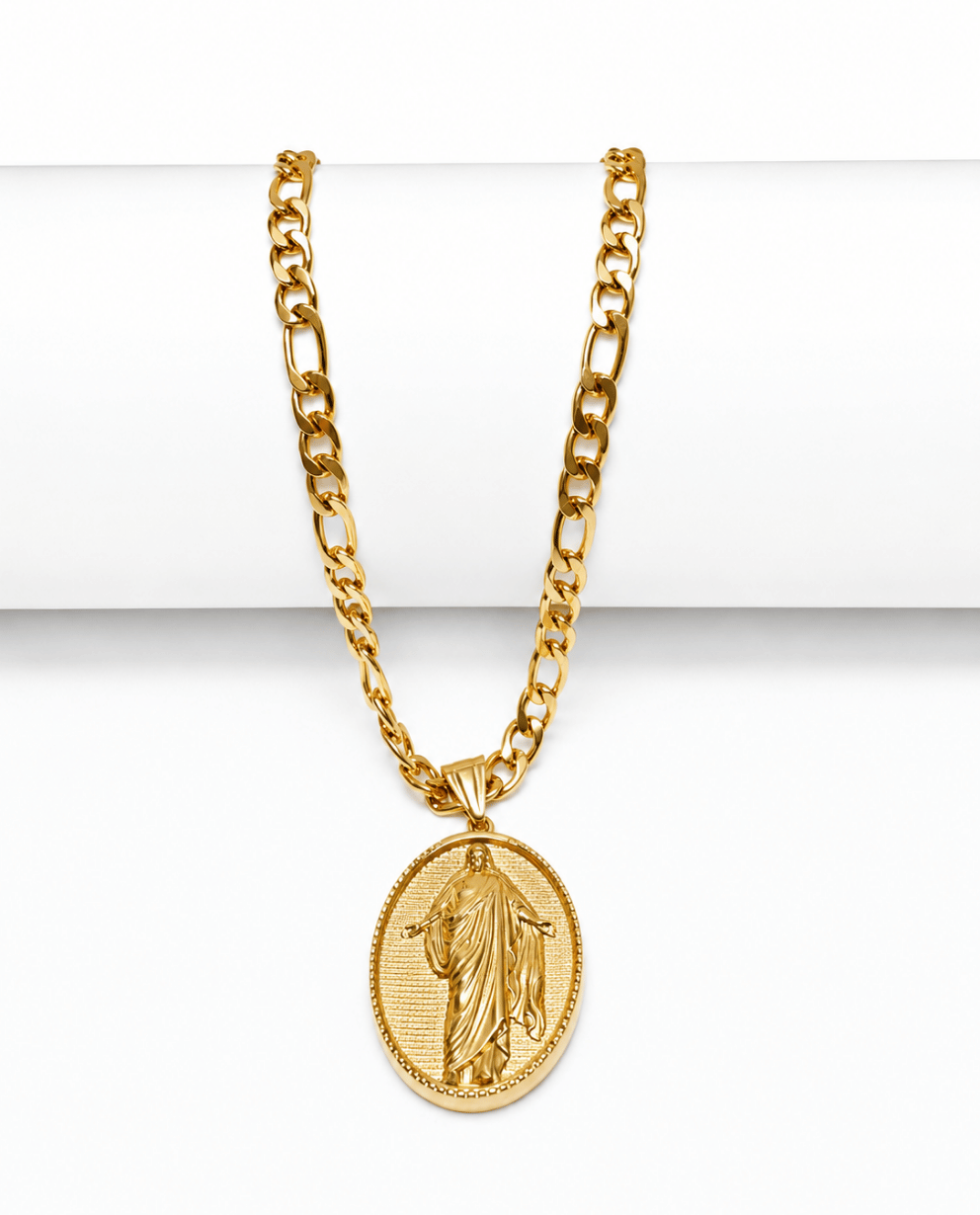 Combo Cadena Cartier 6MM + Dije Jesús Resucitado
