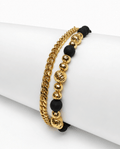 Combo Pulsera Cubana 6MM + Pulsera 11 Balines