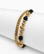 Combo Pulsera Cubana 6MM + Pulsera 11 Balines
