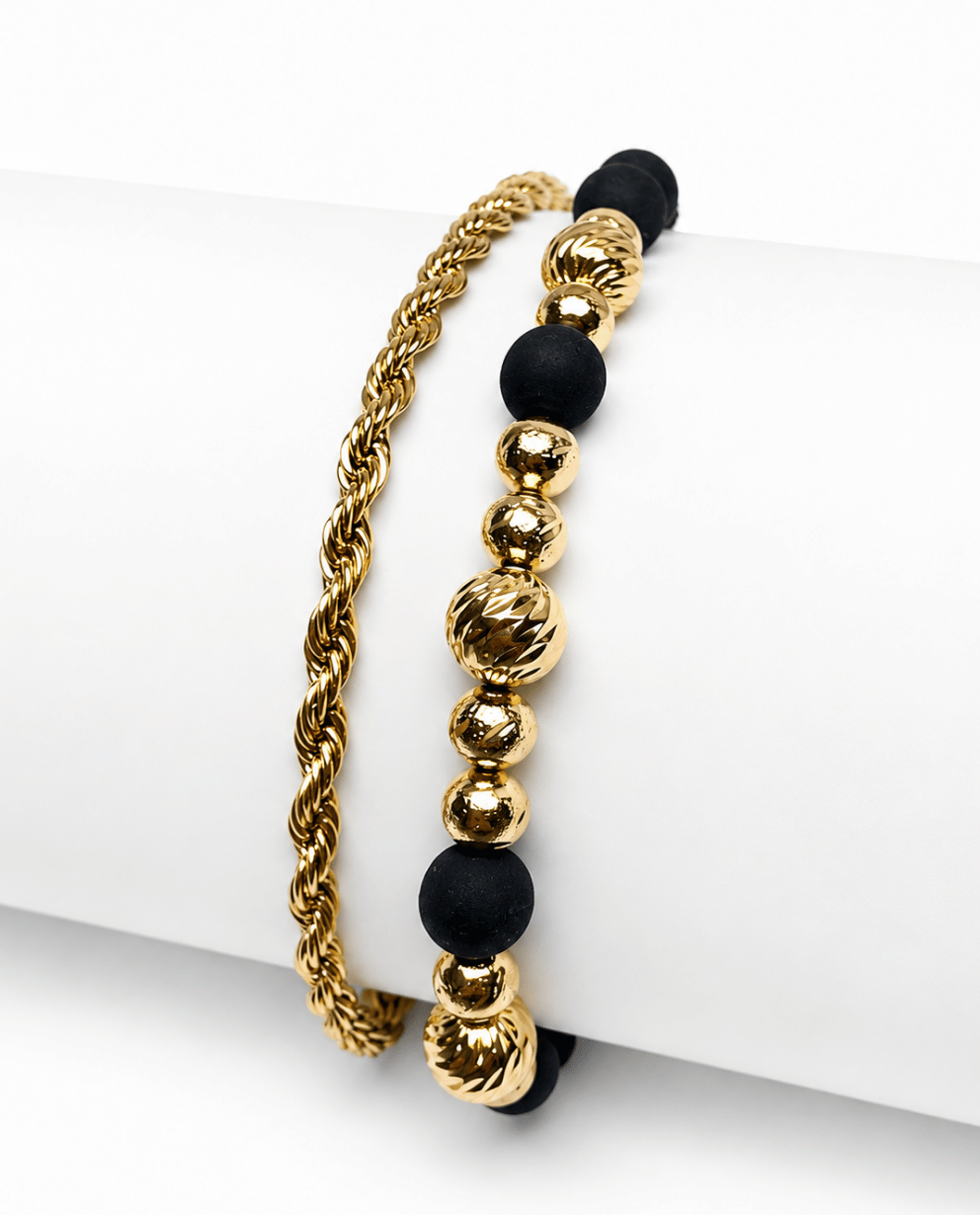 Combo Pulsera Lazo 4MM + Pulsera 11 Balines