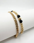 Combo Pulsera Cubana 6MM + Pulsera 15 Balines