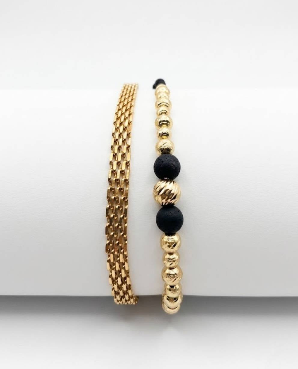 Combo Pulsera Chinesca 6MM + Pulsera 15 Balines