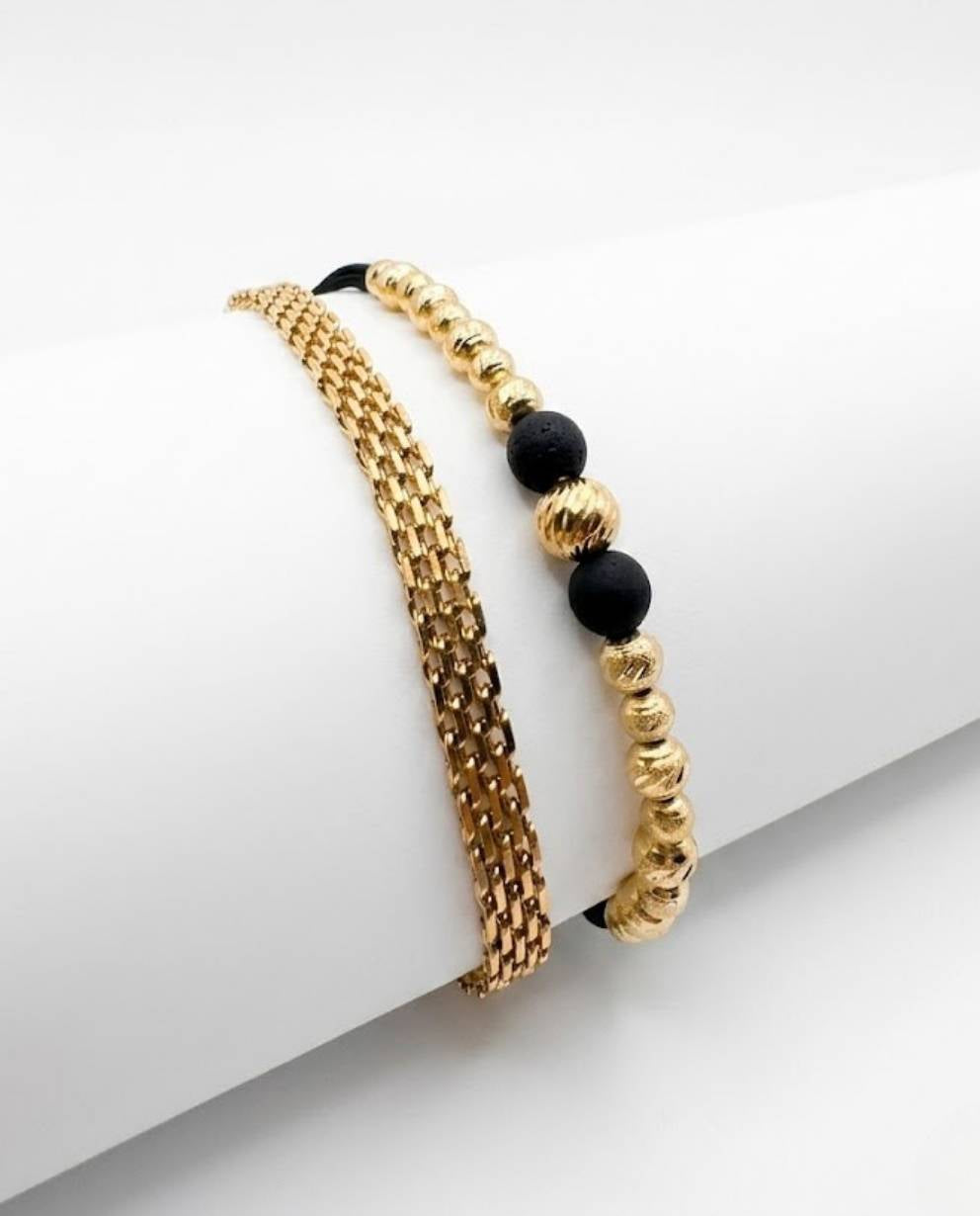 Combo Pulsera Chinesca 6MM + Pulsera 15 Balines