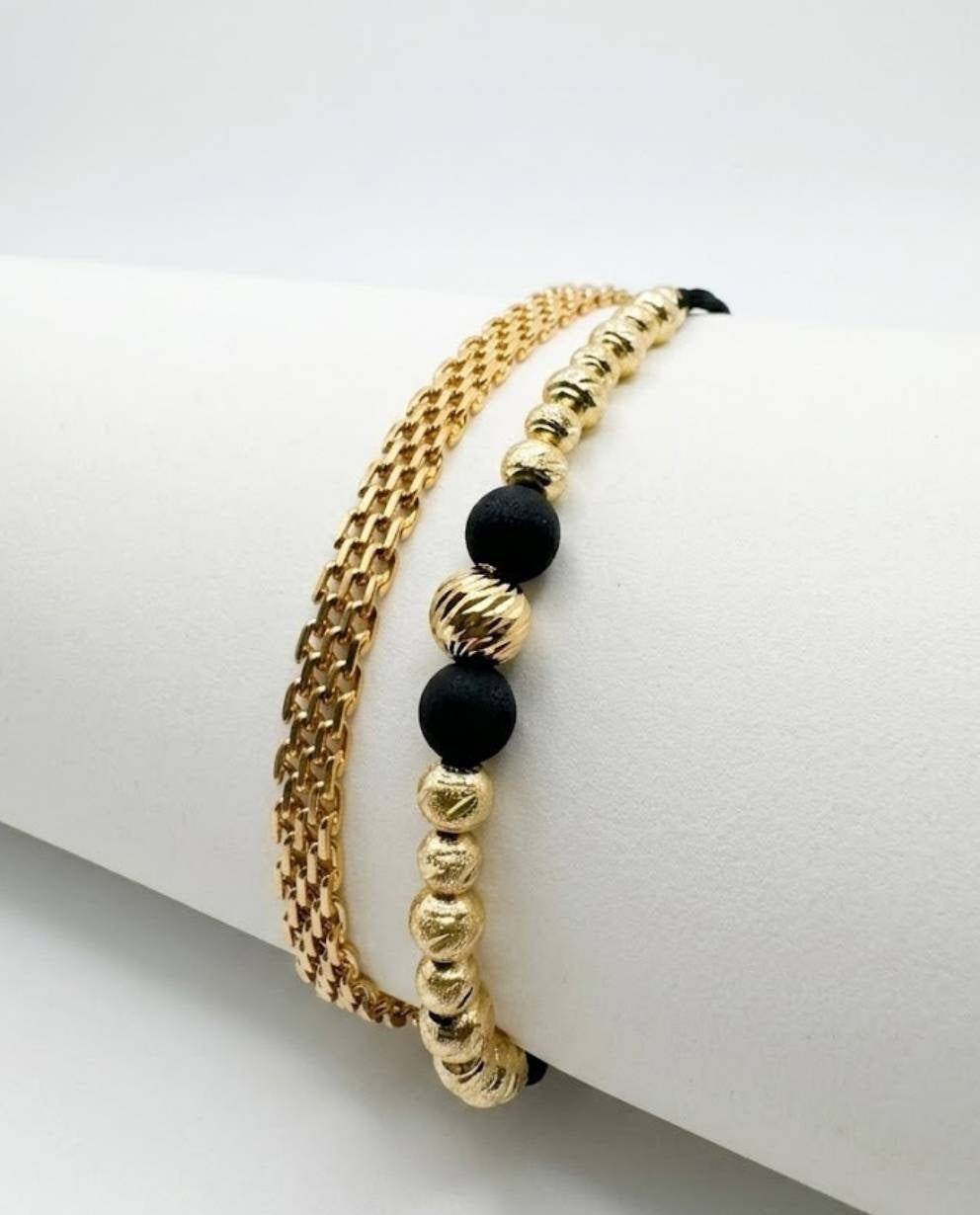 Combo Pulsera Chinesca 6MM + Pulsera 15 Balines