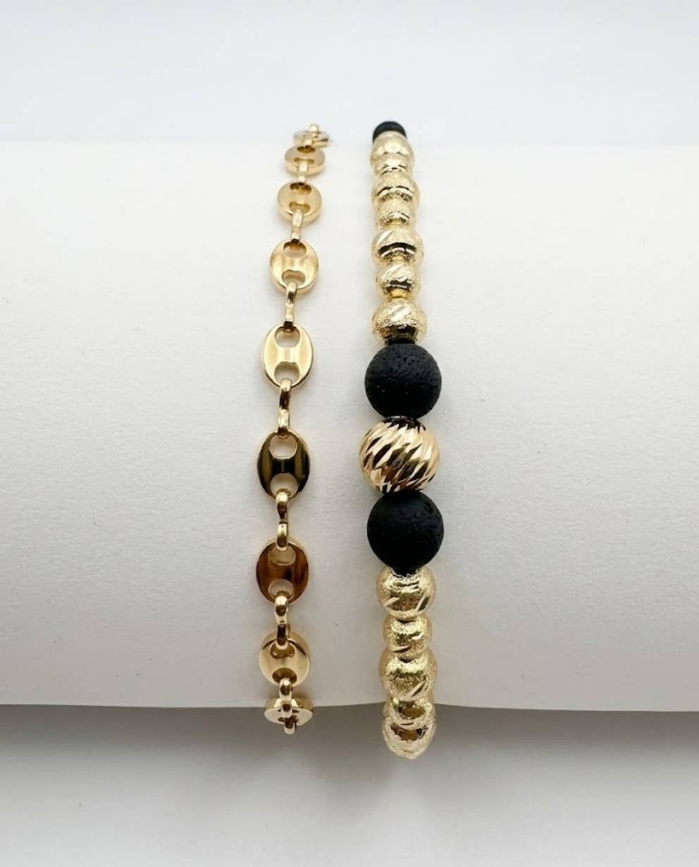 Combo Pulsera Gucci 5.5MM + Pulsera 15 Balines