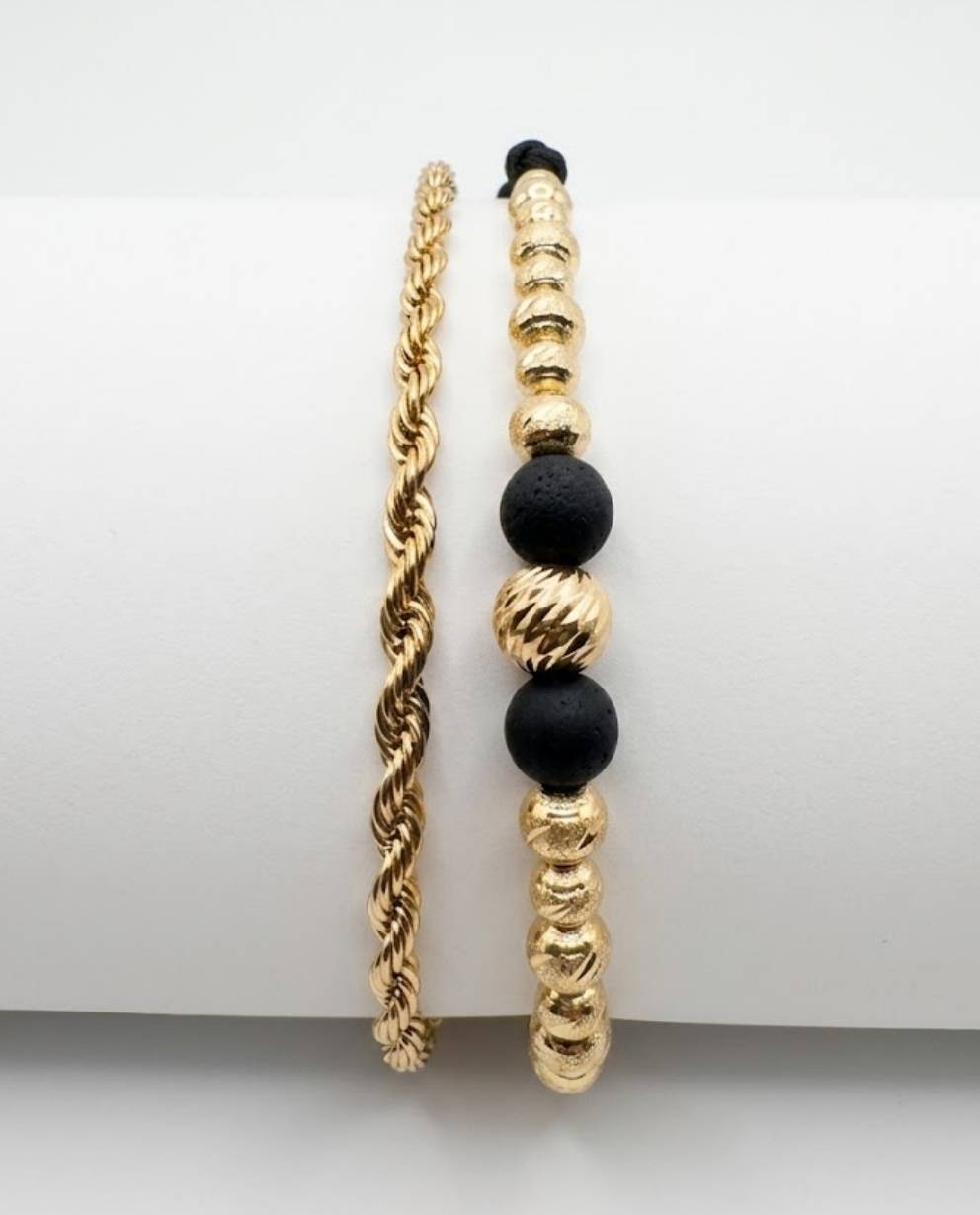 Combo Pulsera Lazo 4MM + Pulsera 15 Balines