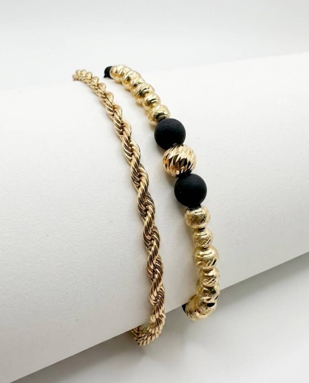 Combo Pulsera Lazo 4MM + Pulsera 15 Balines