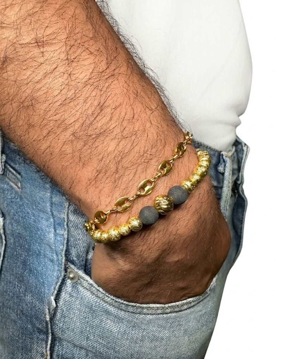 Combo Pulsera Gucci 5.5MM + Pulsera 15 Balines