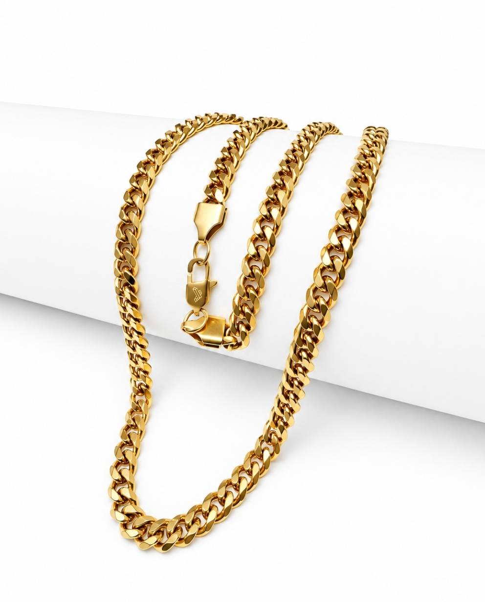 Combo Cadena Cubana 6MM + Pulsera Cubana 6MM